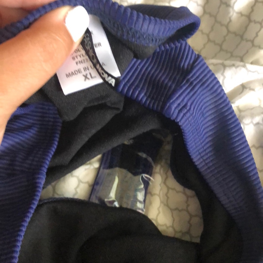 One Shoulder High Waisted Ribbed Bikini - Picture 5 of 6